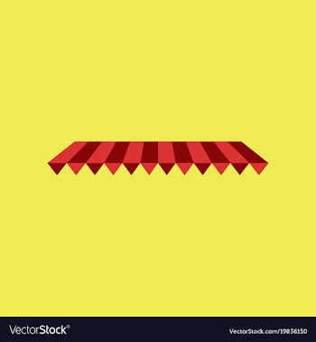 Icon in flat design roof awning vector image