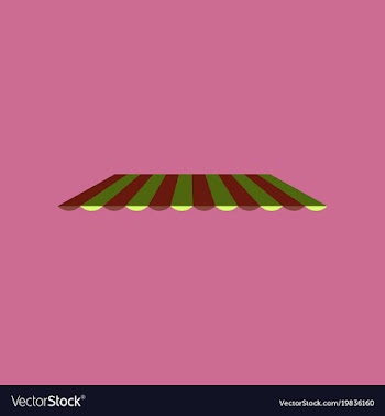 Icon in flat design roof awning vector image