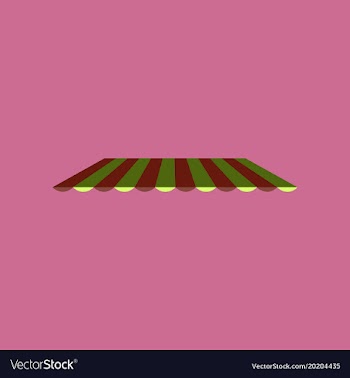 Icon in flat design roof awning vector image