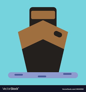 Icon in flat design ship vector image