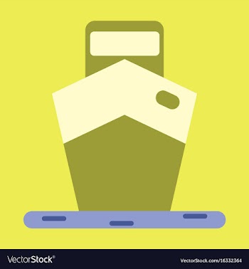 Icon in flat design ship vector image
