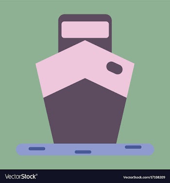 Icon in flat design ship vector image