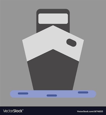 Icon in flat design ship vector image
