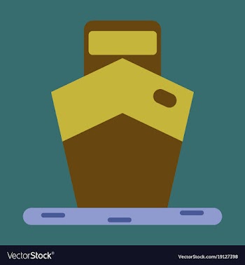 Icon in flat design ship vector image