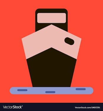 Icon in flat design ship vector image