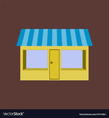 Icon in flat design shop vector image