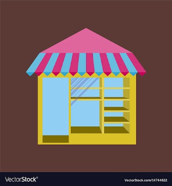 Icon in flat design shop vector image