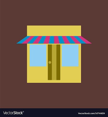 Icon in flat design shop vector image