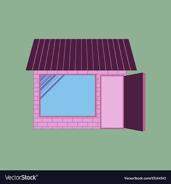 Icon in flat design shop vector image