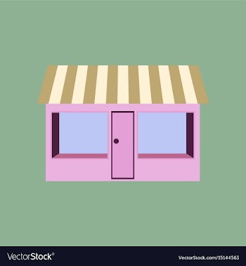 Icon in flat design shop vector image