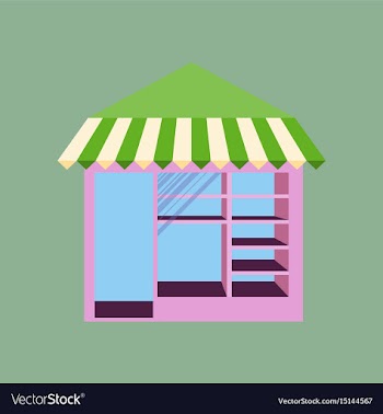 Icon in flat design shop vector image