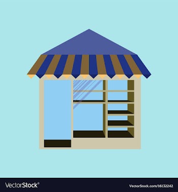 Icon in flat design shop vector image
