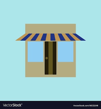 Icon in flat design shop vector image
