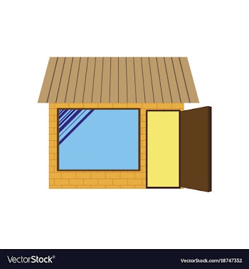 Icon in flat design shop vector image