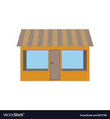 Icon in flat design shop vector image