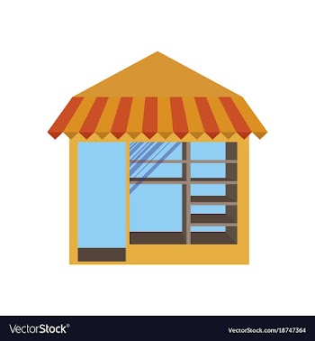 Icon in flat design shop vector image