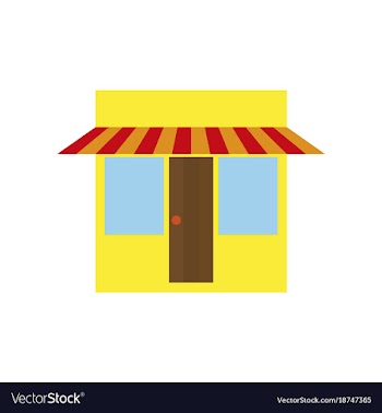 Icon in flat design shop vector image