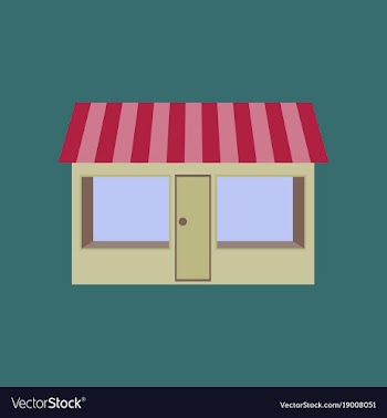Icon in flat design shop vector image
