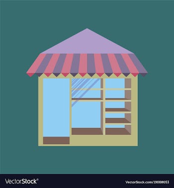 Icon in flat design shop vector image