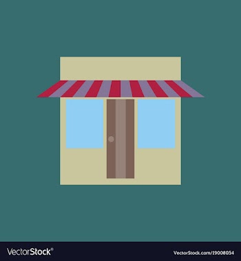 Icon in flat design shop vector image