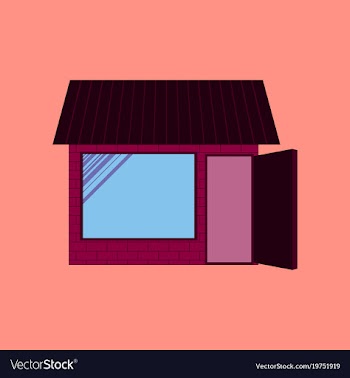 Icon in flat design shop vector image