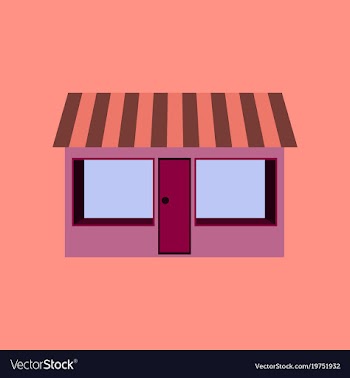 Icon in flat design shop vector image
