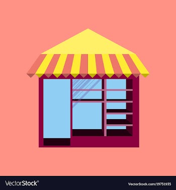 Icon in flat design shop vector image