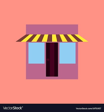 Icon in flat design shop vector image