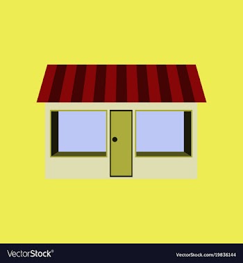 Icon in flat design shop vector image