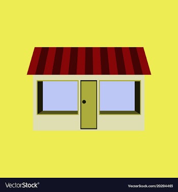 Icon in flat design shop vector image
