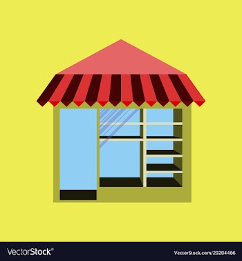 Icon in flat design shop vector image
