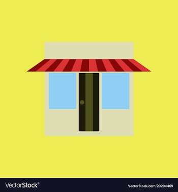 Icon in flat design shop vector image