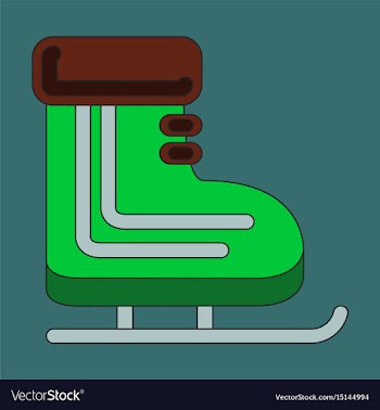 Icon in flat design skates vector image