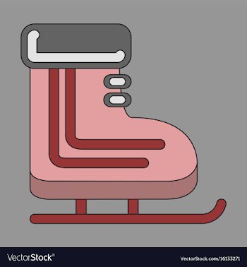 Icon in flat design skates vector image