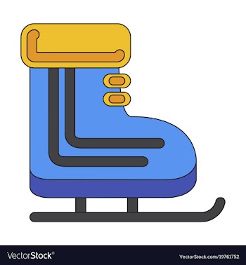 Icon in flat design skates vector image