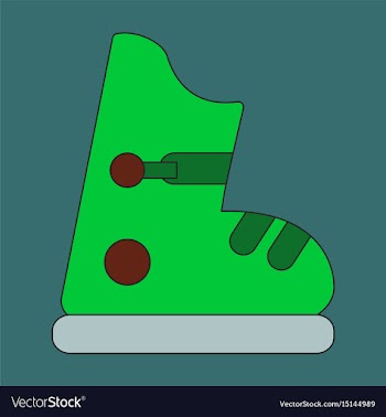 Icon in flat design ski boots vector image