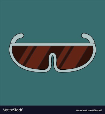 Icon in flat design ski goggles vector image