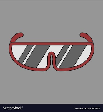 Icon in flat design ski goggles vector image
