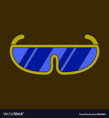 Icon in flat design ski goggles vector image
