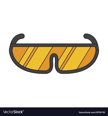 Icon in flat design ski goggles vector image
