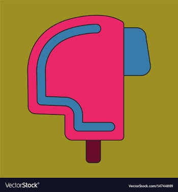 Icon in flat design ski helmet vector image