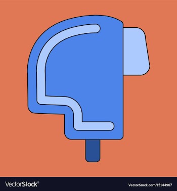 Icon in flat design ski helmet vector image