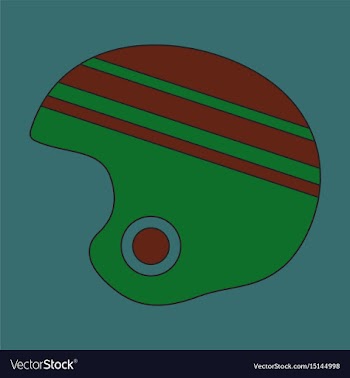 Icon in flat design ski helmet vector image