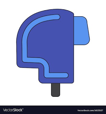 Icon in flat design ski helmet vector image