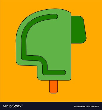 Icon in flat design ski helmet vector image