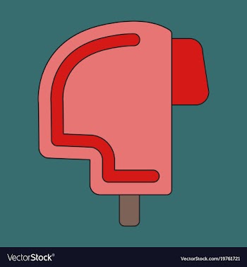 Icon in flat design ski helmet vector image