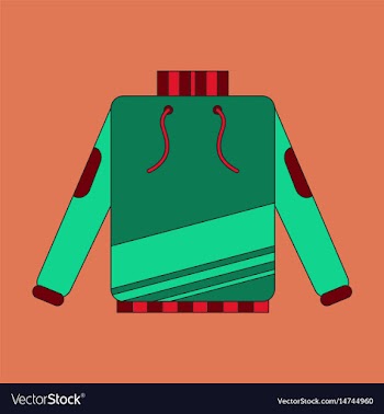 Icon in flat design skiing sweater vector image