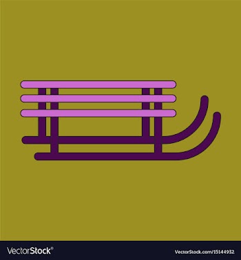 Icon in flat design sleigh vector image
