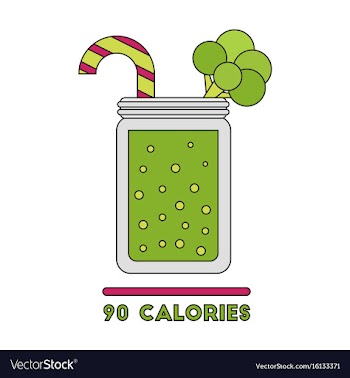 Icon in flat design smoothies broccoli vector image