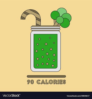 Icon in flat design smoothies broccoli vector image